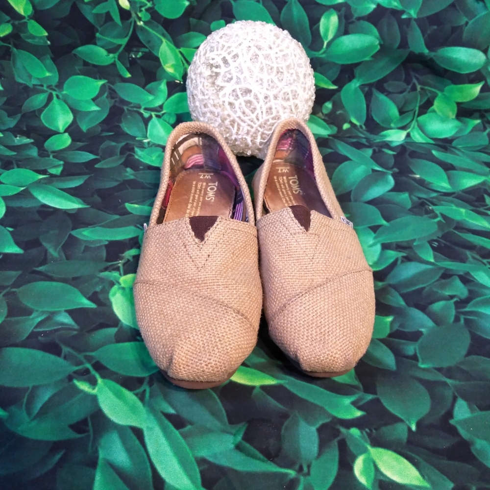 Khaki Toms flats